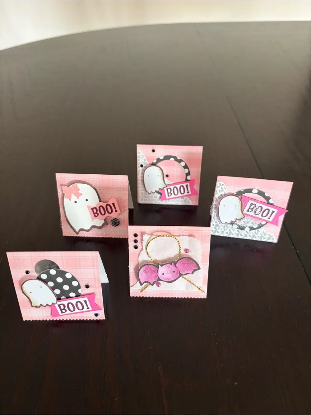 New Handmade Halloween Mini Foldable Surprise Cards - Set of 30, Colorful 2 x 2
